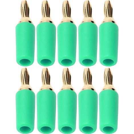 10 pièces fiche banane 2.5mm laiton plaqué or Type de soudure connecteur mle ensemble d'accessoires KitGreen. (1/5)