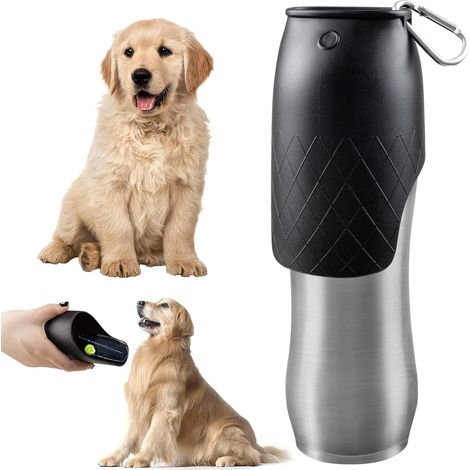 Gobelet pour chien en acier inoxydable, gobelet de voyage portable pour animaux de compagnie (noir) (1/3)