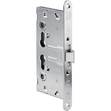 Serrures à encastrer 1125 PZW, dimensions 24/65/72/9 mm, conforme DIN, compatible gauche/droite, finition zinguée ronde, lot de pièces pour fixation et installation (1/5)
