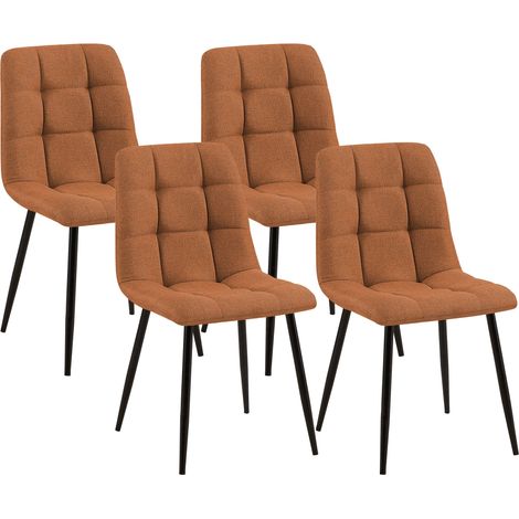 4er Set Esszimmerstuhl Tilde orange Stoff (1/5)