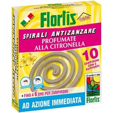 Espirales antimosquitos de citronela 10 pz Flortis