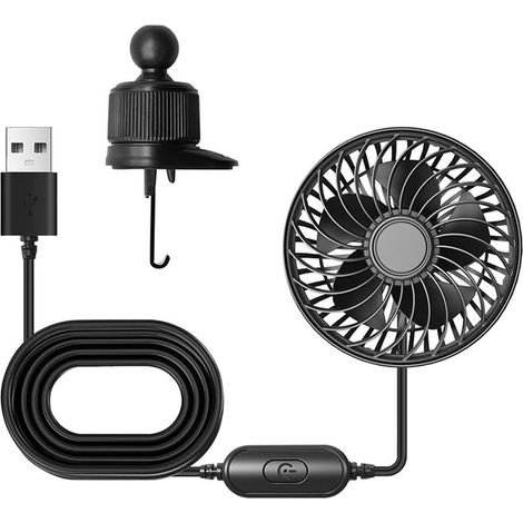 Ventilateur de voiture Trois Vitesses Portable Prêt à Brancher (1/5)