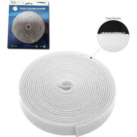 Nastro adesivo velcro SIFER maschio/gancio bianco 6,5 mx 20 mm in blister