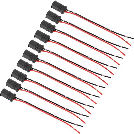 10 Stück flexible männliche Glühbirnenfassung, Sockelverbinder für Auto, Motorrad, Fahrrad, Schraubsockel. (1/5)