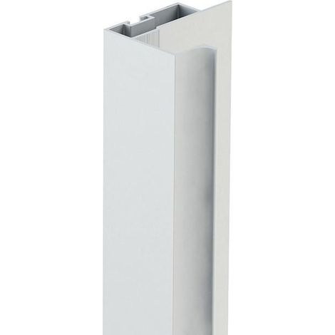 perfil tirador ka16 sp16 negro mate-blanco mate 2,60m acabado plata mate (barra 2)