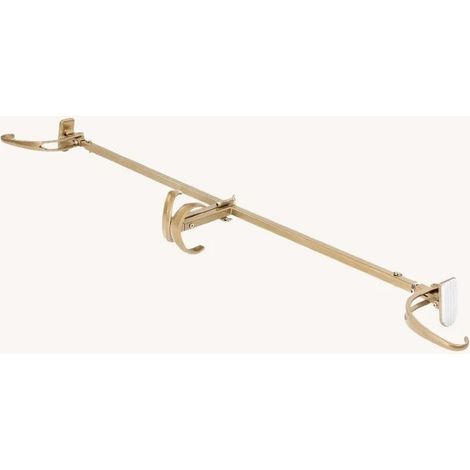 Nouvelle barre de suspension réglable et pratique pour couronne de Noël - Barre de suspension réglable dorée pour couronne -