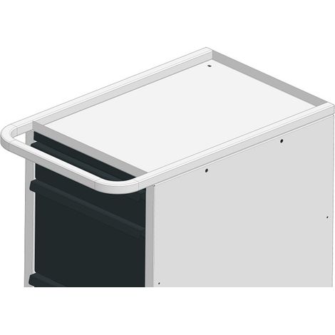 PROVOST - Poignée latérale métallique pour desserte - Caisson Optim (450 et 600 mm) - Gris RAL 7035 (1/4)
