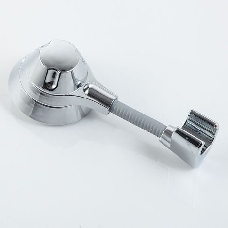 Support de pommeau de douche réglable à 360° avec ventouse amovible sans perçage Support de douche universel avec chrome poli pour salle de bain