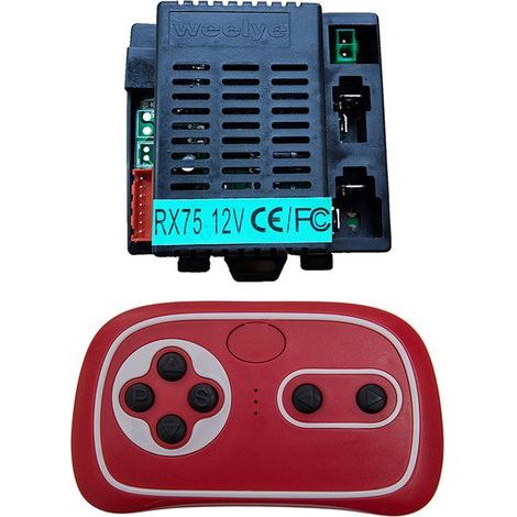 Boîtier de commande Weelye avec récepteur et télécommande pour voiture électrique enfant RX75 12V et RC (1/5)