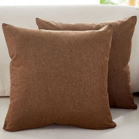 Housses de coussin pour canapé - Lot de 2 - Housses de coussin en lin fin - Housses de coussin décoratives et confortables - Taies d'oreiller décoratives modernes - Pour canapé, salon ou terrasse - 40 (1/5)