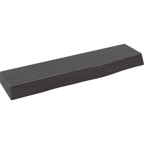 Étagère murale Étagères Murales Flottantes de Rangement gris foncé 40x10x4 cm bois chêne massif traité BRZH982924 (1/4)