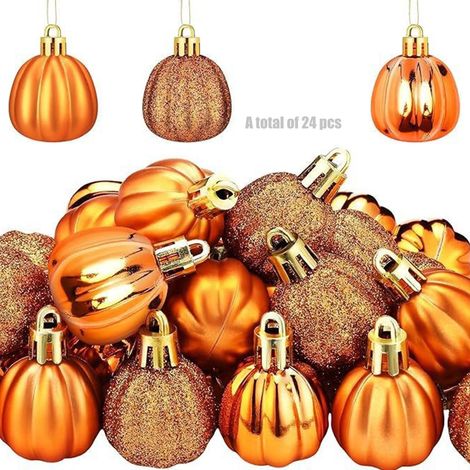 Ornement Citrouille - Décoration Automne Fête Maison Extérieur - 24 Pièces (1/5)