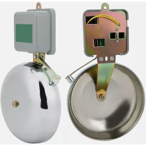 Sonnette électrique sans étincelles de 150 mm à frappe externe, en acier inoxydable AC220V, pour les écoles (début et fin des cours) (1/5)