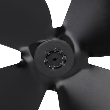 Pales de Ventilateur de Cheminée 4 Lames, Pièces de Rechange pour Poêle à Bois, Accessoires de Foyer Noir (1/5)