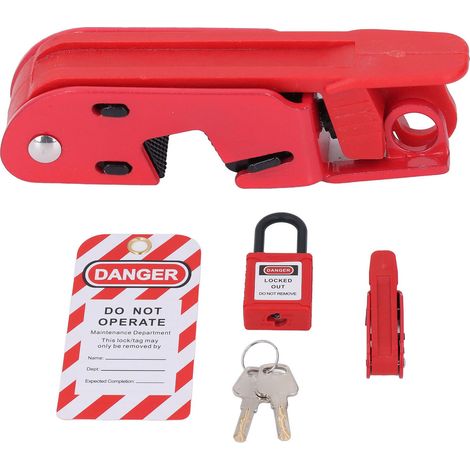 Ortviai Serrure de sécurité pour disjoncteur – Kit 3 pièces en alliage d’aluminium, verrouillage sans outil, poignée ≤12 mm (1/5)