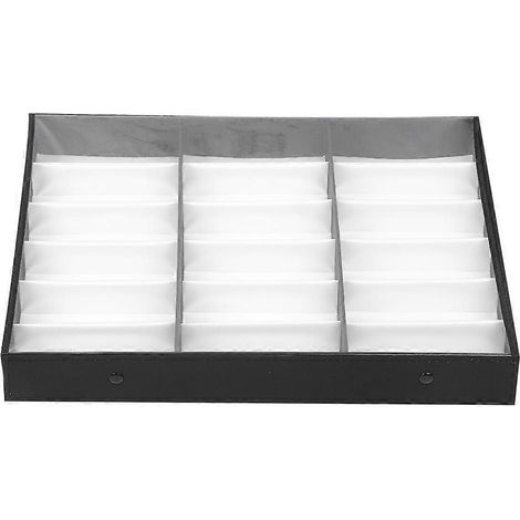 Étui à lunettes à 18 compartiments, boîte de rangement pour lunettes de soleil, boîte de présentation pour bijoux (1/5)