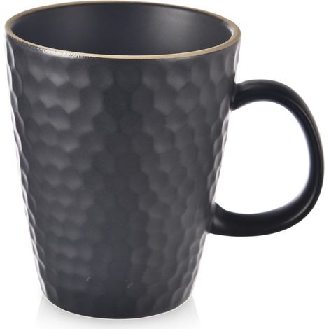 Taza de cerámica negra TEA TIME 420 ml (1/4)