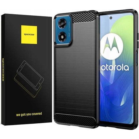Funda Spacecase Carbon para Motorola G04/G04S/G24/G24 Power negra (1/5)