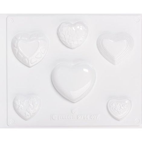 Stampi in gesso a forma di cuore