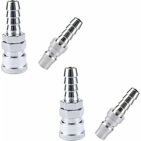 Raccordo rapido per aria compressa, tubo flessibile per aria, connettore di accoppiamento, raccordo pneumatico per compressore, raccordo rapido pneumatico (2 coppie SH20 + PH20) (1/4)