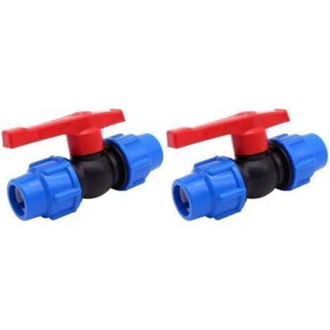 2er-Pack Absperrventil für Wasserleitungen, XU, Polyethylen hoher Dichte oder alkalische Leitungen 25 mm (25 mm) - (1/4)