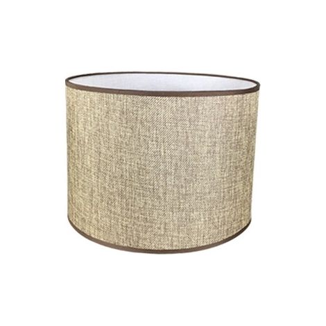 MINKUROW Zylinderförmiger Lampenschirm aus handgefertigtem Leinenstoff, für Tischlampe, Pendellampe, Stehlampe (Kaffee, Durchmesser 28 cm x Höhe 20 cm) (1/2)