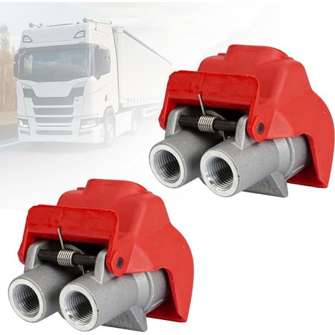 Attelage de Remorque, Tête d'accouplement Avant 4528040120 Tête d'attelage à Dégagement Rapide Connecteur de Remorque M16x1,5 pour Adaptateur pour Duomatic (1/5)