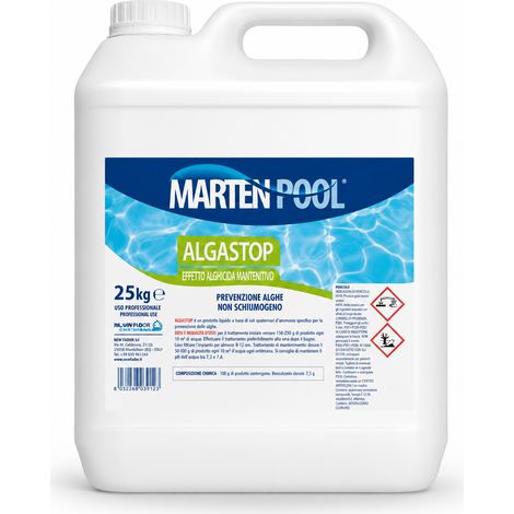 Alghicida Algastop Marten Prevenzione Formazione Alghe Piscina 25 kg (1/3)