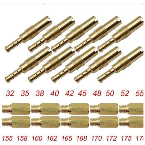 Kit completo de reparación de carburador PWK, incluye surtidores de ralentí, surtidores principales y accesorios de ajuste, compatible con la mayoría de los motores de dos tiempos. (1/4)