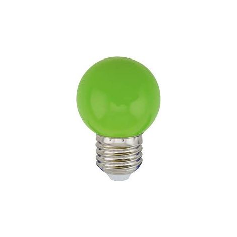 Bombilla LED esférica 1W E27 Verde (1/2)