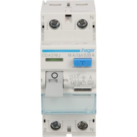 Interruttore differenziale 2P 16A 0.03A tipo A CDA216J