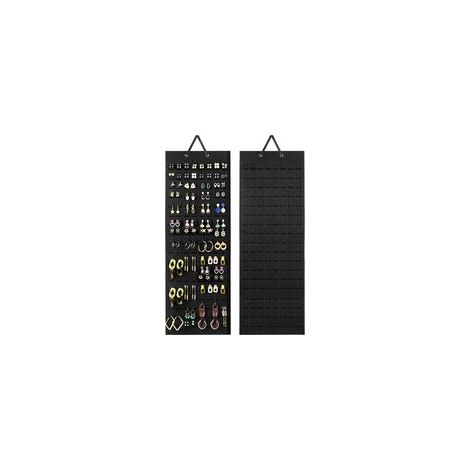 Lot de 2 Porte Boucles d'Oreille Mural, Présentoir Bijoux Suspendu en Feutre -Noir (1/5)