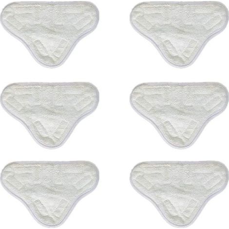 6pcs microfibre vadrouilles à vapeur tampons de nettoyage vadrouille à vapeur de remplacement compatible pour H2O X5 H20 lavable (1/3)