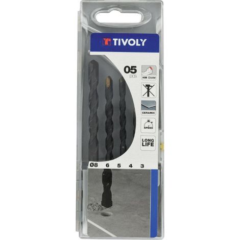 Fliesenbohrer-Set Ø3-4-5-6-8 mm TIVOLY - 12000370002