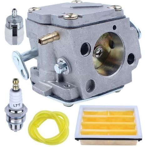 Carburatore con kit carburante completo e filtro aria per motoseghe Husqvarna modelli 61, 266, 268, 272, 272XP