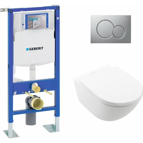 Pack WC UP320 autoportant + Cuvette Subway 3.0 + Plaque Sigma Chromé Mat (1/5)