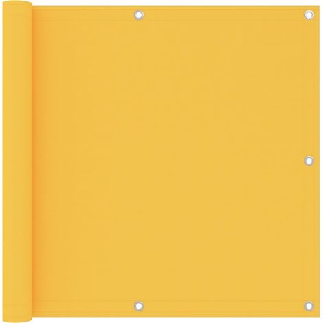 vidaXL Paravento da Balcone Giallo 90x500 cm in Tessuto Oxford