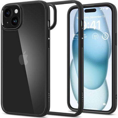 Spigen Ultra Hybrid - Custodia per iPhone 15 (Nero opaco) (1/5)