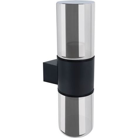 Applique murale extérieure moderne noire en verre 2xE27 20W IP54 BERYL Struhm (1/2)