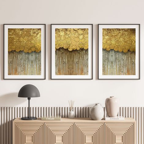 Lot de 3 Affiches / Posters Triptyque - Design - 3 Affiches - 70x100 cm (Cadres non fournis) - Photo pleine page (1/5)