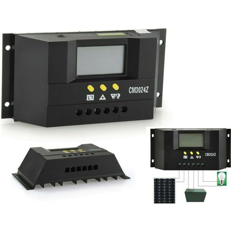 30A Regolatore Di carica solare fotovoltaico LCD 12V /24V Per pannello solare CM3024Z (1/3)