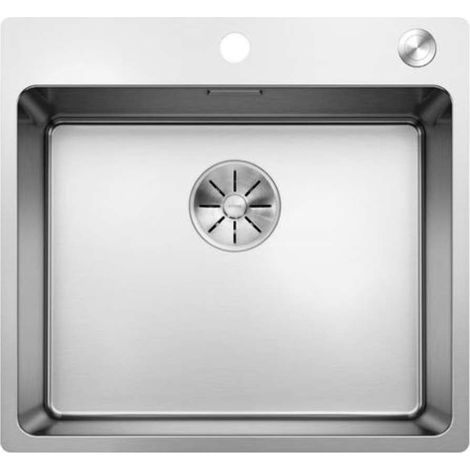 Blanco Andano 500 - Spüle, 54x50 cm, mit Exzenterbedienung PushControl, Edelstahl 525245 (1/7)