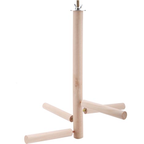 Perroquets oiseaux perchoirs Cage support jouet en bois activité Branches escalade escaliers (1/5)