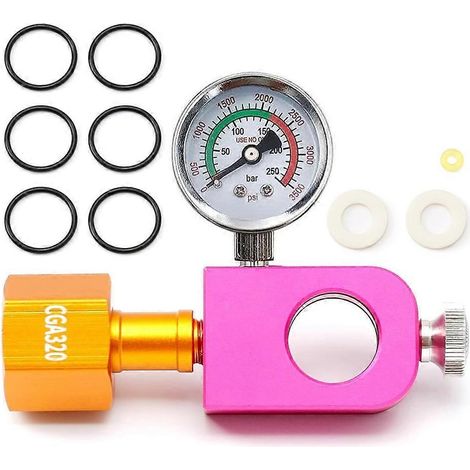 CO2 recharge adaptateur soda remplissage adaptateur pression jauge Release vanne Duo Terra art soda CGA320 Co2 réservoir (1/5)