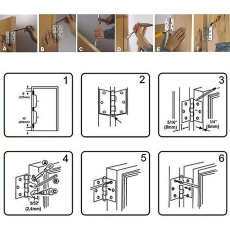 Charniere, Charnière Inox, 20 pcs Petite Charniere, Charnière, Charnière plate, Charnière pour La Maison Meubles Matériel Armoire Garde Porte Tir (1/3)
