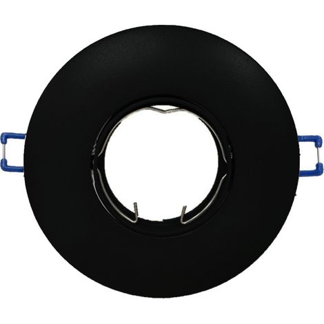 Anneau encastré circulaire inclinable noir 110 mm Anneau pour spot encastré (1/2)
