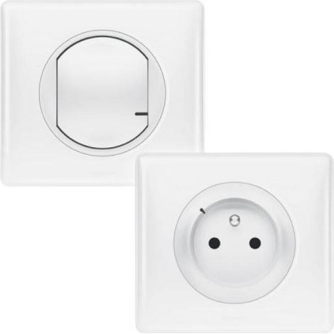 Legrand – Prise commandée sans fils – Prêt à poser – Pour installation rapide – Indice de protection IP44 – 16A – Blanc Dooxie