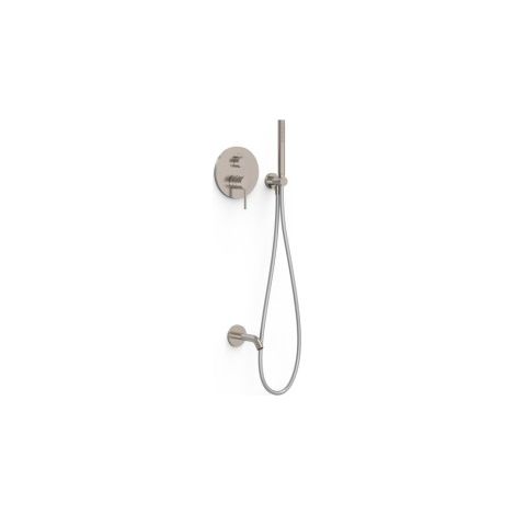 Kit mitigeur encastré 2 voies Rapid‑box pour baignoire et douche Study Acier - TRES 26238006AC