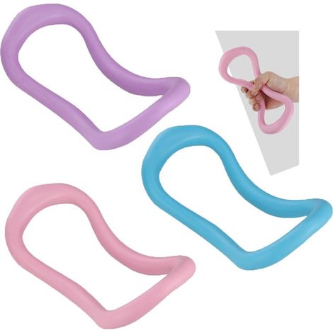 Fascia Stretch Ring - 3 Pieces Yoga Ring Pilates Ring - Stretch Ring - Fitness Circle Training Tools (Pink, Blue, Purple) (1/5)