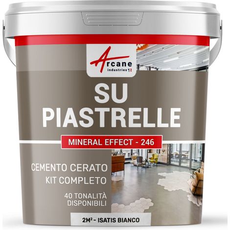 Microcemento su piastrelle - 2 m² (in 2 strati) Isatis Bianco - ARCANE INDUSTRIES